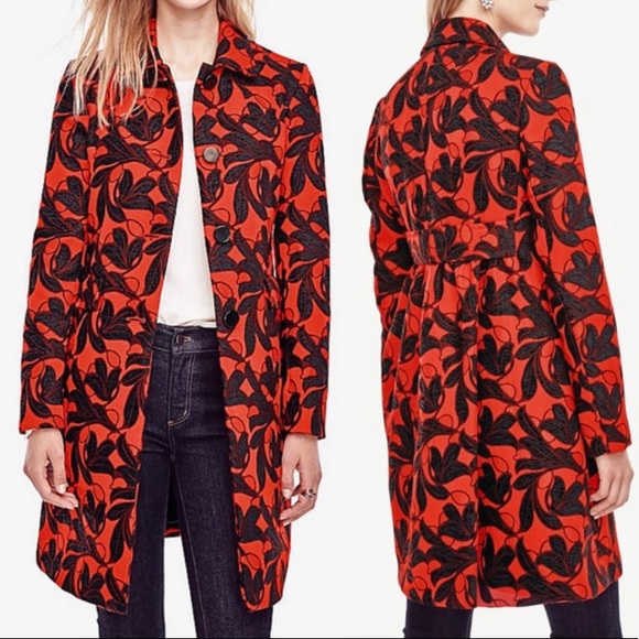 Ann Taylor Jackets & Blazers - Ann Taylor Vine Print Topper Coat